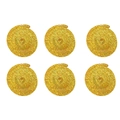 6er-Set schimmernde goldene Spiral-Hängedekoration für festliche Partydekorationen - Gold