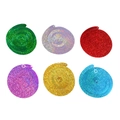 6er-Set bunte Glitzer-Spiralen zum Aufhängen für festliche Party- und Hochzeitsdekoration - Bunt
