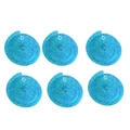 6er-Set blaue Glitzer-Spiralen zur Partydekoration mit praktischen Kunststoffhaken - Blau
