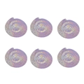 6er-Set holografische Spiral-Girlanden mit Glitzer-Finish für festliche Dekorationen - Silber