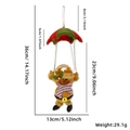 Christmas reindeer parachute ornament with size dimensions for festive tree decoration - Parachute Reindeer Snowman