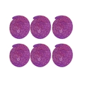 Set of 6 purple glitter hanging swirls for birthday party and wedding celebrations - Set of 6 / Pink
