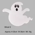 Ciondolo fantasma di Halloween in tessuto non tessuto bianco, decoro party 25x30cm - Fantasma 2 (Stile arrotondato) / 1 Pezzo