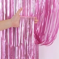 Cortina de flecos de papel mate rosa para decoración de fiestas de cumpleaños - Opción 1 / Rosa Mate