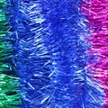Ghirlanda di festoni da 2m in verde, blu e rosa per l'albero di Natale e decorazioni festa - Blu