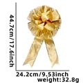 Grande fiocco natalizio glitterato dorato per regali e decorazioni, altezza 44.7cm - Grande / Oro
