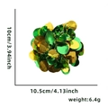 Fermaglio per capelli di San Patrizio con sfere di paillettes verdi e oro e dimensioni - Gold-Green Round Disc Style