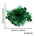 Fermaglio per capelli con frange verdi per San Patrizio e trifogli, 13x9,5 cm - Stile Frangia Verde con Trifoglio