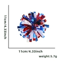 Independence Day hair clip with red white and blue metallic tinsel, 11cm 4.33 inch size - Red White Blue Stripe Style