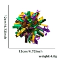 Mardi Gras purple gold green tinsel ornament hair clip with fleur-de-lis 12cm decoration - Fleur-de-lis Purple Gold Green Wide Tinsel Style