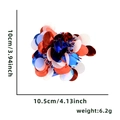 Patriotic red blue and silver sequin ball hair clip with size and weight dimensions - Red White Blue Round Disc Style