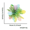 Easter hair accessory with colorful macaron stripes, dimensions 14x12cm, weight 6g - Easter Egg Green White Striped
