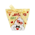 Scatola regalo di San Valentino con alpaca, nastro giallo e grafiche di cuori - Pecorella