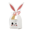 Easter rabbit gift box with blinking eye design, pink ears and white silk ribbon detail - Wink Style