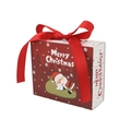 Scatola regalo di Natale a cassetto con Babbo Natale e fiocco in raso rosso decorativo - Stile Babbo Natale Rosso