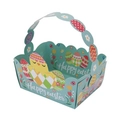 Osterkorb mit Küken und Eiern Design für Kinderparty Geschenke und Süßigkeiten - Grüner Korb