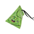 Caja de caramelos monstruo verde en forma de pirámide con cinta negra para Halloween - Estilo Frankenstein Verde