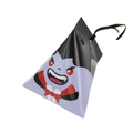 Caja de dulces Halloween piramidal con dibujo de vampiro y cuerda negra para colgar - Estilo Vampiro Púrpura