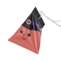 Caja de dulces triangular de Halloween con cara espeluznante y sombrero púrpura - Estilo Bruja Rosa
