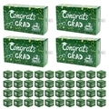 Dark green graduation gift box set with 4 large and 40 small boxes featuring gold motifs - Green