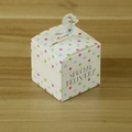 Caja de regalo para bautizo con lunares, cigüeña y texto decorativo Special Delivery - Estilo Cigüeña (Etiqueta de Pato)