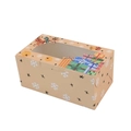 Christmas kraft paper box with window and reindeer snowflake prints for muffins - Small Yellow (Reindeer)