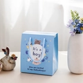 Blue baby shower gift bag featuring cute cartoon bear and 'It's a boy' design - Medium Blue Candy Bag