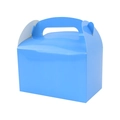 Light blue candy gift box with integrated handle and rectangular base for parties - Sky Blue