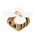 Cartoon Bienen-Süßigkeitenbox in Gelb mit schwarzen Streifen und Blumengriff - Biene Mit Flügeln