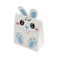 Blue and white rabbit candy box with cute 3D ears for Easter party favors - Blue Open Eyes Rabbit