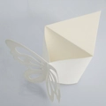 Elegant white laser-cut butterfly favor box for weddings and party candies - Small / Cream
