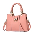 Rosafarbene Handtasche aus Kunstleder mit verstellbarem Schultergurt für Damen - Groß / Rosa