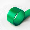 Nastro di raso verde smeraldo in poliestere per confezioni regalo e fai da te - Stile Largo (HZ0019) / Verde