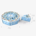 Blue butterfly triangle cake shaped party favor boxes set with 8 individual gift pieces - Blue Butterfly / 8 Pieces/Pack (14x11x7.5cm)
