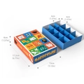 Kreative Überraschungsbox zum Abschluss mit buntem Design und blauem 12er-Facheinsatz - Abschlussfeier Mehrgitter-Stil (HB0096)