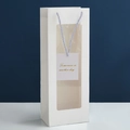 Sac cadeau blanc avec fenêtre, poignées lavande et étiquette Tomorrow is another day - Petit 13*8.5*34 / Blanc