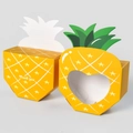 Pineapple candy gift box with heart-shaped window and white Thank You text - Pineapple / 10 Pieces/Pack (9x4x7cm)