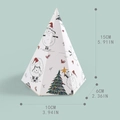 Boîte à bonbons hexagonale de Noël avec illustrations festives et dimensions - Moyen (9.5*9.5*15.6cm) / Style Graffiti Dessin Animé Noël