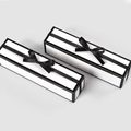 Rectangular white gift box with black ribbon and bow for jewelry or stationery packaging - White Black Edge / 10 Pieces/Pack (16x3.8x4cm)