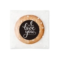 Polka dot frosted gift bags with black I Love You stickers for cookies and candy packaging - I Love You (Pink) / 5x5cm