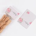 Tarjetas de embalaje florales rosas con bolsas de lunares y diseño enjoy para dulces - Estilo Enjoy