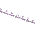 Iridescent purple reindeer Christmas ribbon garland for holiday gift wrapping decoration - Deer / Rainbow Multicolor