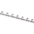 Silver reindeer Christmas ribbon with metallic mesh texture for gift wrapping and holiday decor - Deer / Silver