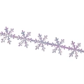 Iridescent 10m snowflake ribbon lace with laser film finish for Christmas decoration - Snowflake / Rainbow Multicolor