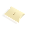 Small cream pillow box with merci beaucoup print for minimalist gift packaging - 12.5*9*2.5cm / Beige