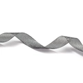 Silver grey metallic mesh ribbon with glitter finish for elegant gift box packaging decor - 20mm / Silver Black