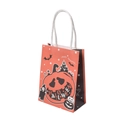 Mini-Geschenktüte aus Papier für Halloween-Partys mit Kürbis-Design und weißen Griffen - Oranger Großer Kürbis