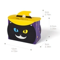 Boîte cadeau Halloween avec motif chat noir et chapeau de sorcier, 12x6x8,5cm - Chat noir / 12*6*8.5cm(Pack de 10)