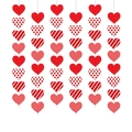 Red and white heart-shaped party garlands with dots and stripes for Valentine decor - Valentine Heart