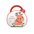 Festliche Weihnachts-Geschenkbox mit Rentier-Motiv und rotem Griff für Süßigkeiten - Weiß